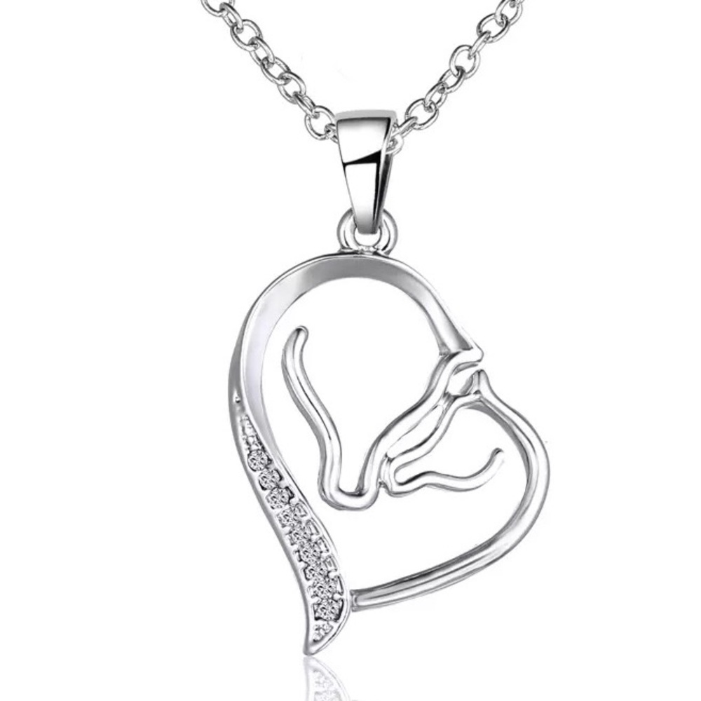Horse heart necklace